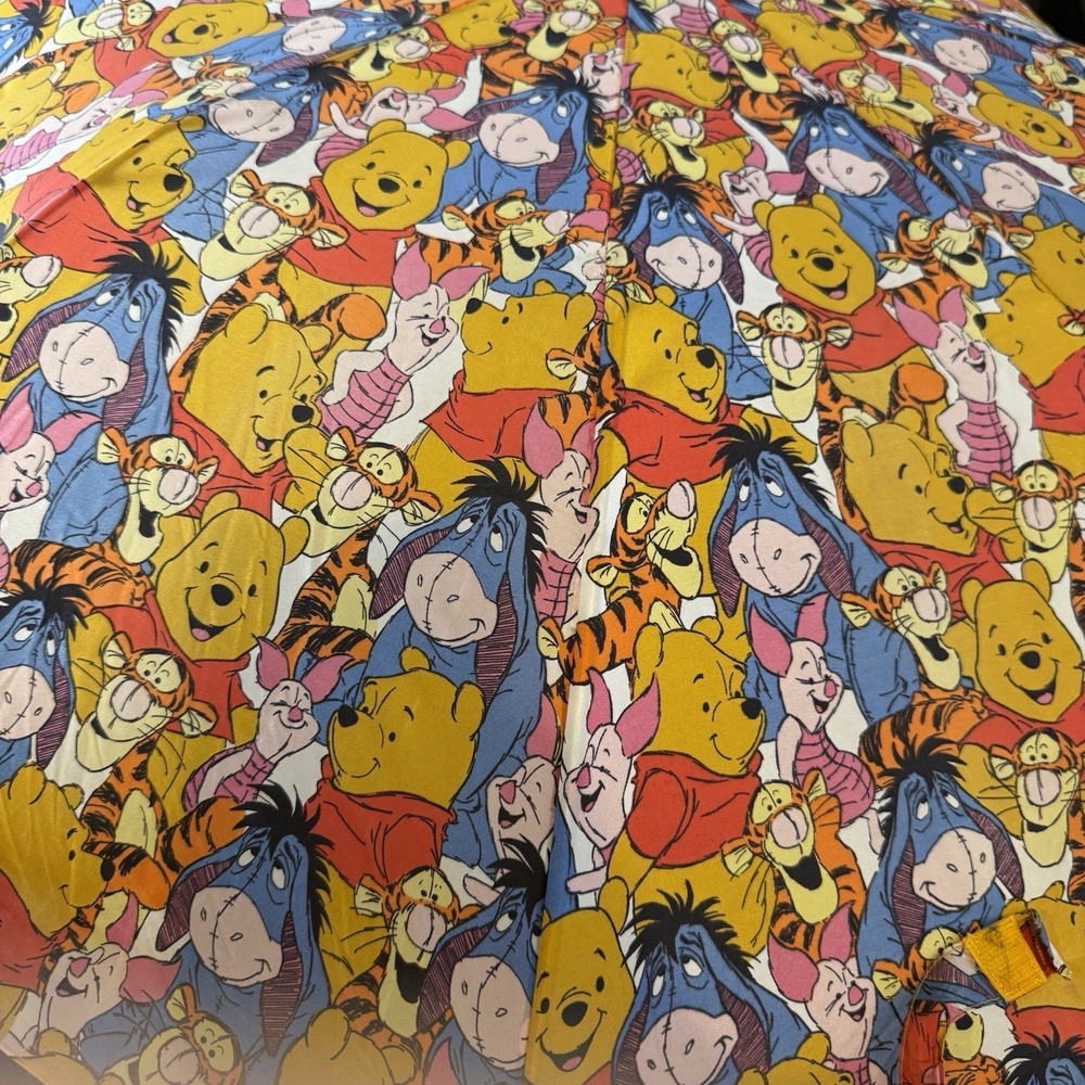 VTG Winnie The Pooh And Friends Folding Push Button Umbrella All Over‎ Print - Picture 4 of 10